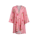 Womens Vintage Floral Loose Boho Cardigan