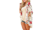 Womens Vintage Floral Loose Boho Cardigan
