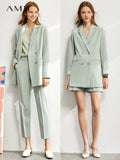Amii Minimalism suit, blazer and high waist pants